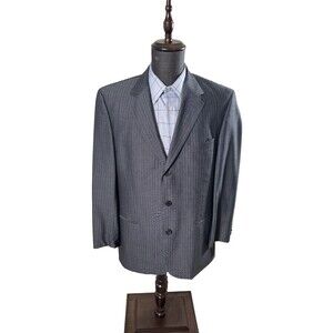 Hugo Boss Suit 42R Gray Striped lightly used